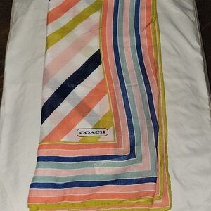 Coach Multicolor Striped Scarf